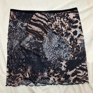 Edikted Animal Print Skirt